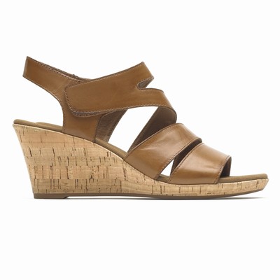 Rockport Briah Strappy Comfort Wedges Damen Braun CHM-534279
